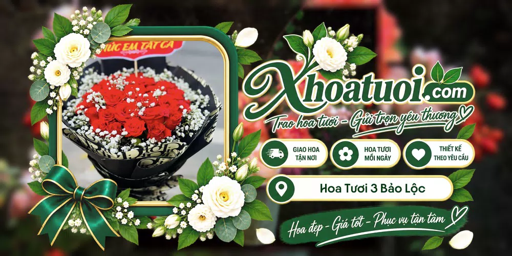 Hoa tươi Phường 3 Bảo Lộc, Lâm Đồng giao tận nơi và thiết kế theo yêu cầu