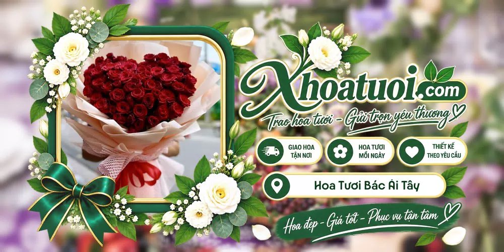 Hoa tươi Xã Bác Ái Tây, Khánh Hòa giao tận nơi và thiết kế theo yêu cầu