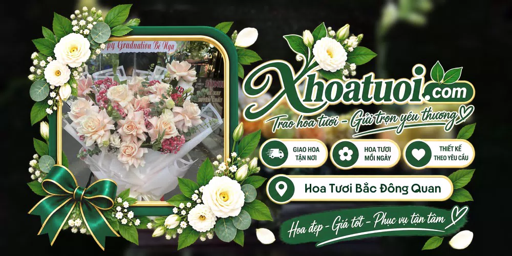 Hoa tươi Xã Bắc Đông Quan, Hưng Yên giao tận nơi và thiết kế theo yêu cầu