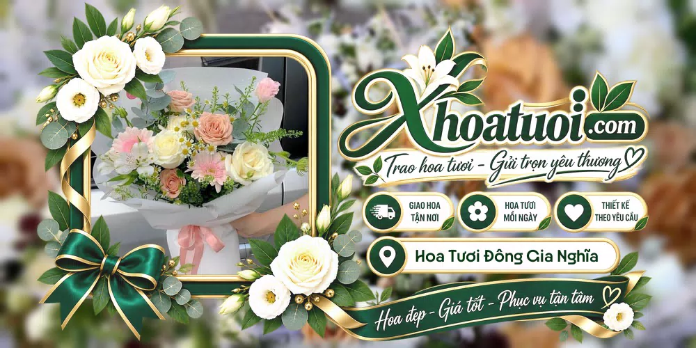 Hoa tươi Phường Đông Gia Nghĩa, Lâm Đồng giao tận nơi và thiết kế theo yêu cầu