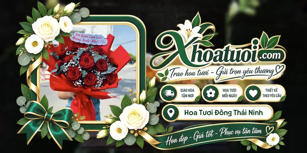 Hoa tươi Xã Đông Thái Ninh, Hưng Yên giao tận nơi và thiết kế theo yêu cầu