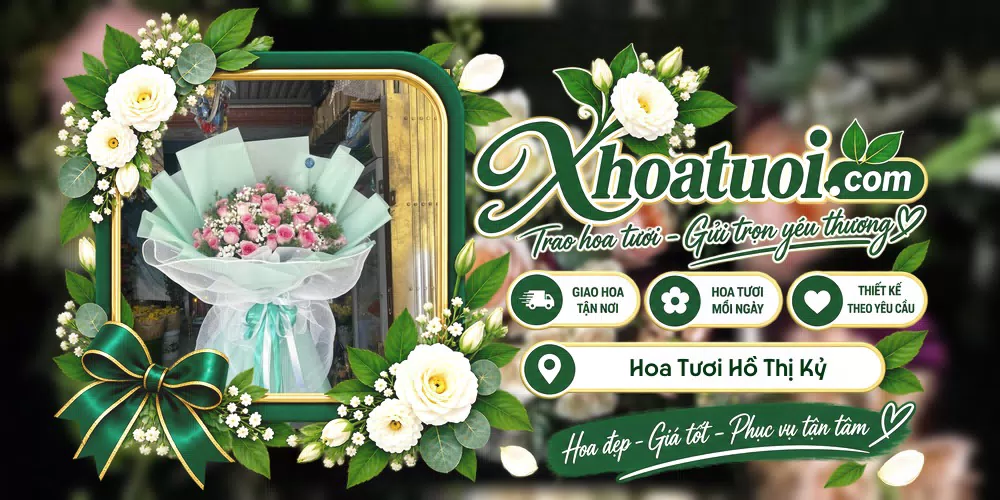 Hoa tươi Xã Hồ Thị Kỷ, Cà Mau giao tận nơi và thiết kế theo yêu cầu