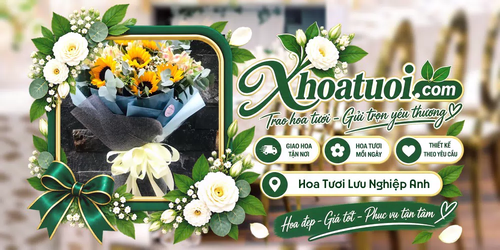 Hoa tươi Xã Lưu Nghiệp Anh, Vĩnh Long giao tận nơi và thiết kế theo yêu cầu