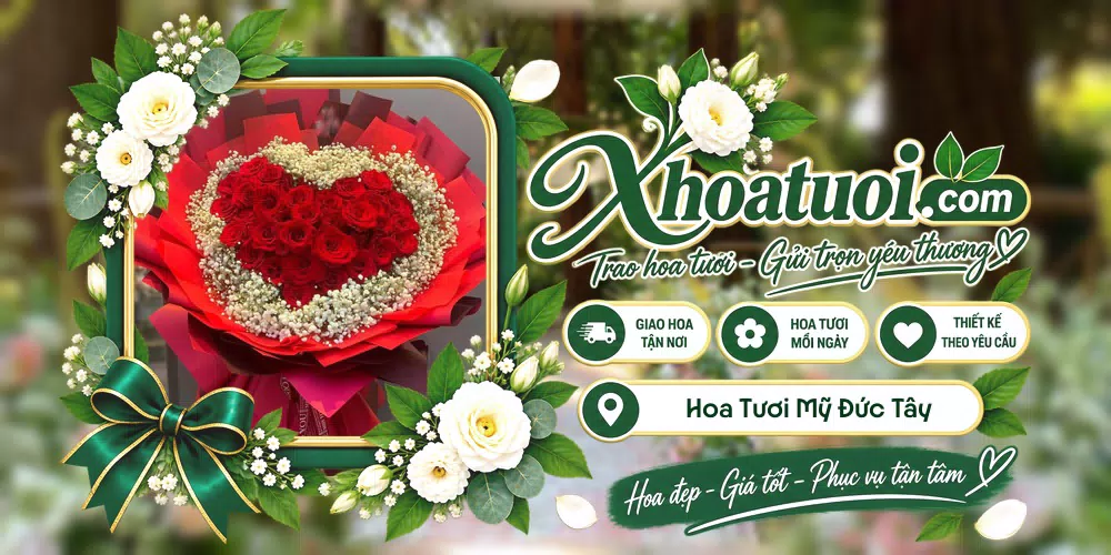 Hoa tươi Xã Mỹ Đức Tây, Đồng Tháp giao tận nơi và thiết kế theo yêu cầu