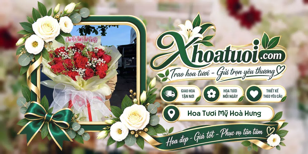 Hoa tươi Xã Mỹ Hoà Hưng, An Giang giao tận nơi và thiết kế theo yêu cầu
