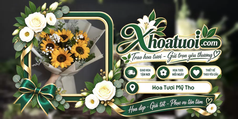 Hoa tươi Mỹ Tho, Đồng Tháp giao tận nơi và thiết kế theo yêu cầu