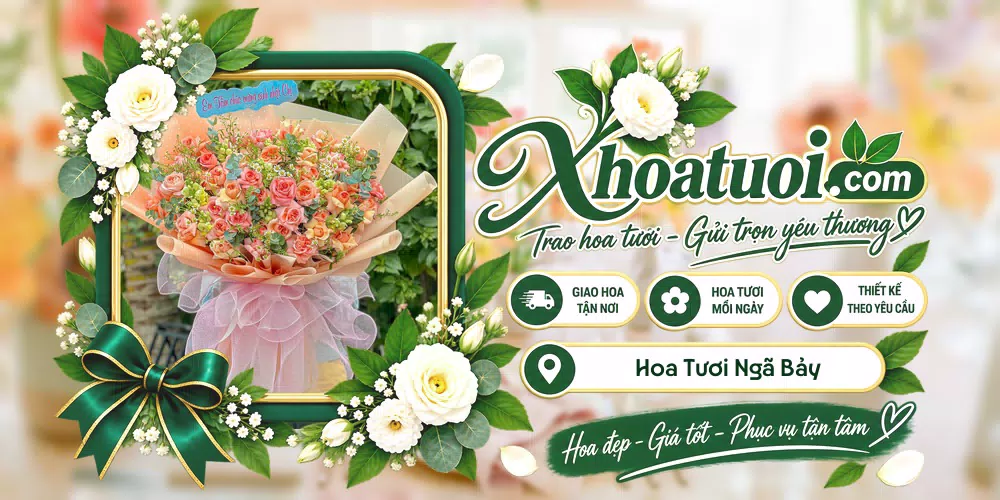 Hoa tươi Ngã Bảy, Cần Thơ giao tận nơi và thiết kế theo yêu cầu