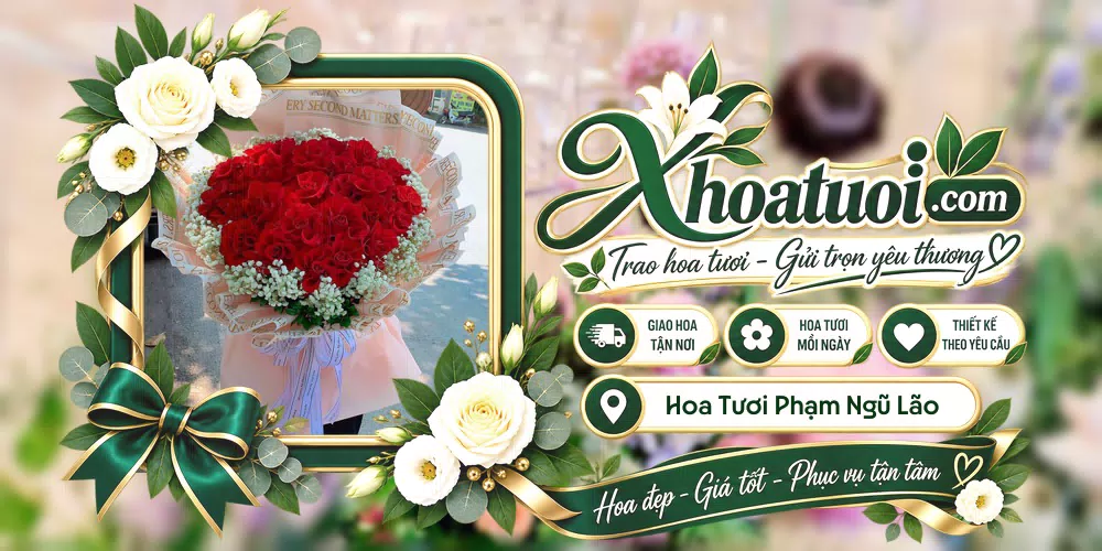 Hoa tươi Xã Phạm Ngũ Lão, Hưng Yên giao tận nơi và thiết kế theo yêu cầu