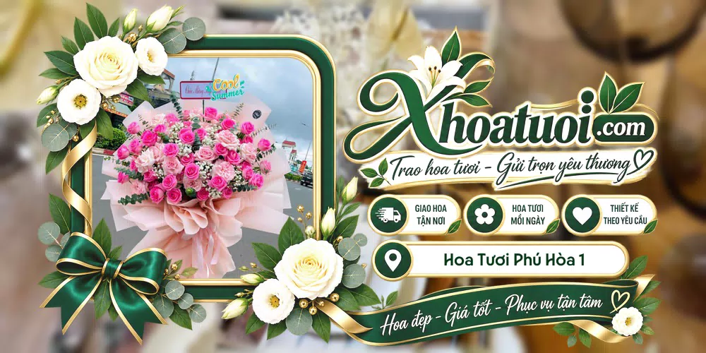 Hoa tươi Xã Phú Hòa 1, Đắk Lắk giao tận nơi và thiết kế theo yêu cầu