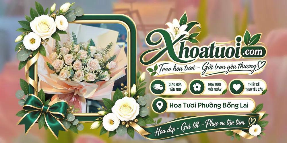 Hoa tươi Phường Bồng Lai, Bắc Ninh giao tận nơi và thiết kế theo yêu cầu