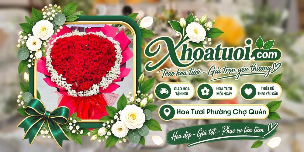Hoa tươi Phường Chợ Quán, Hồ Chí Minh giao tận nơi và thiết kế theo yêu cầu