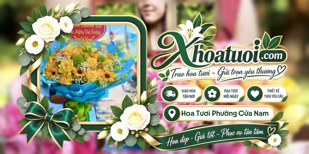 Hoa tươi Phường Cửa Nam, Hà Nội giao tận nơi và thiết kế theo yêu cầu