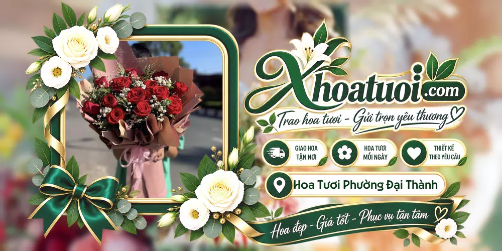 Hoa tươi Phường Đại Thành, Cần Thơ giao tận nơi và thiết kế theo yêu cầu