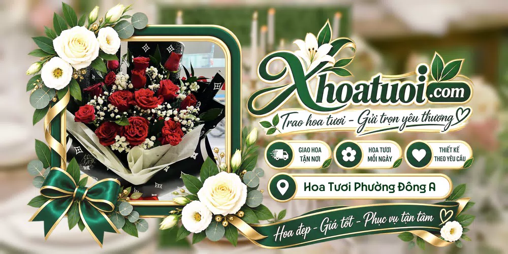 Hoa tươi Phường Đông A, Ninh Bình giao tận nơi và thiết kế theo yêu cầu