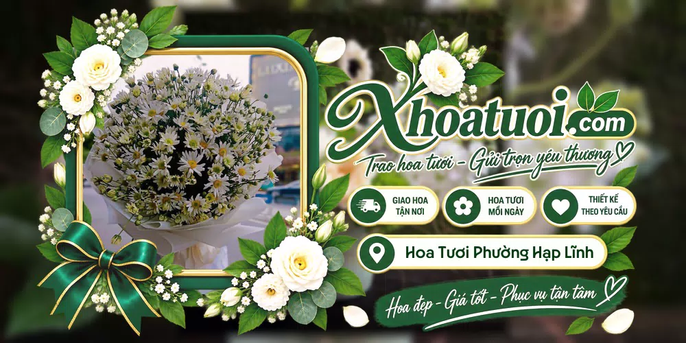 Hoa tươi Phường Hạp Lĩnh, Bắc Ninh giao tận nơi và thiết kế theo yêu cầu