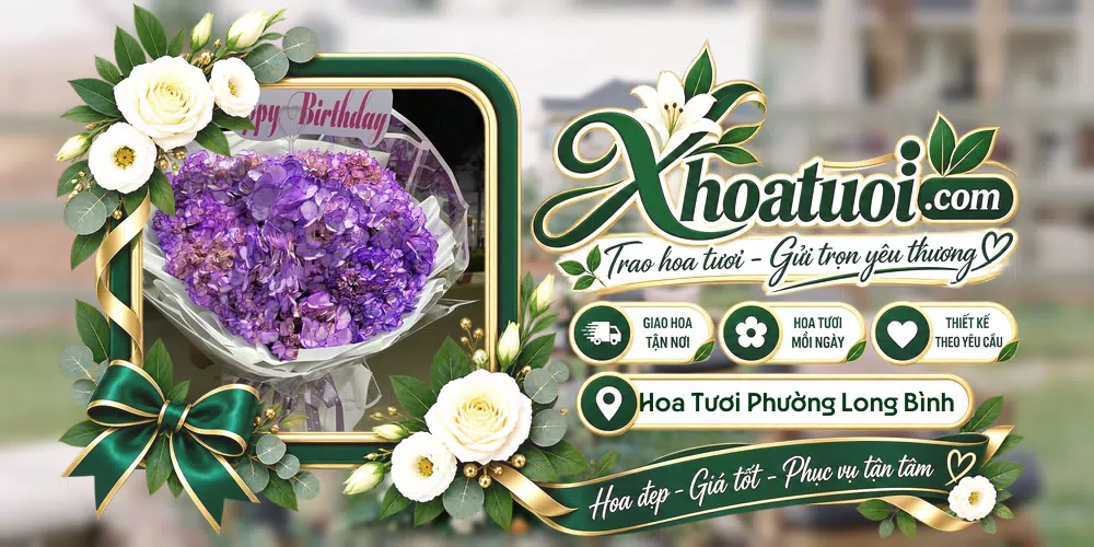 Hoa tươi Phường Long Bình, Cần Thơ giao tận nơi và thiết kế theo yêu cầu