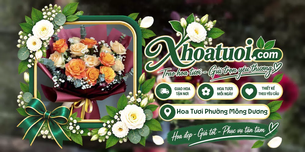 Hoa tươi Phường Mông Dương, Quảng Ninh giao tận nơi và thiết kế theo yêu cầu