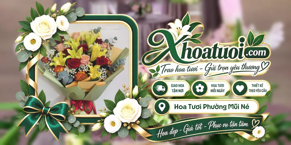 Hoa tươi Phường Mũi Né, Lâm Đồng giao tận nơi và thiết kế theo yêu cầu