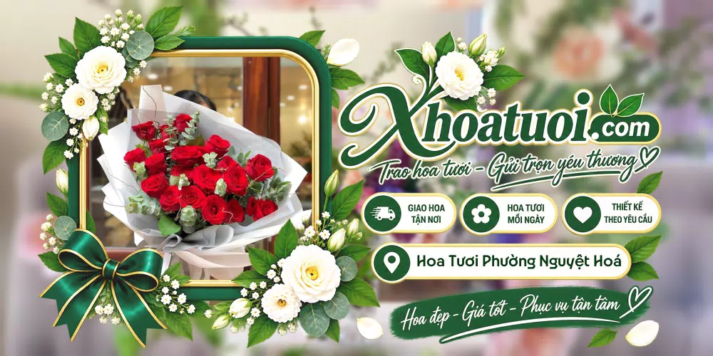 Hoa tươi Phường Nguyệt Hoá, Vĩnh Long giao tận nơi và thiết kế theo yêu cầu