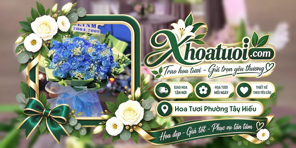 Hoa tươi Phường Tây Hiếu, Nghệ An giao tận nơi và thiết kế theo yêu cầu