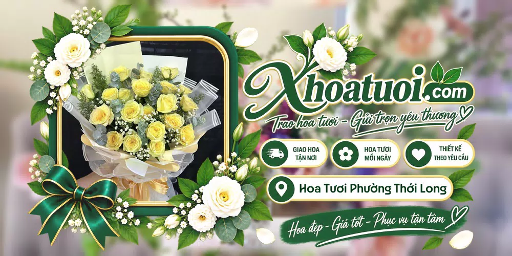 Hoa tươi Phường Thới Long, Cần Thơ giao tận nơi và thiết kế theo yêu cầu
