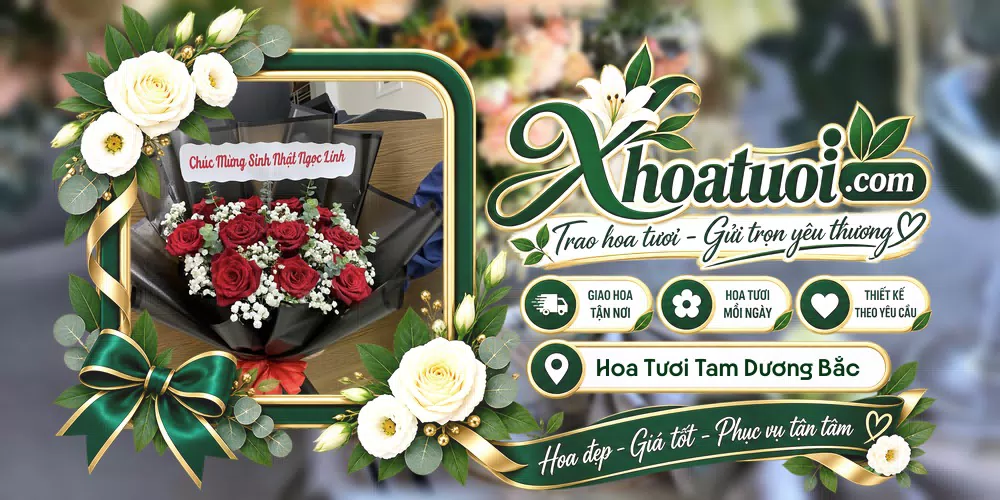 Hoa tươi Xã Tam Dương Bắc, Phú Thọ giao tận nơi và thiết kế theo yêu cầu