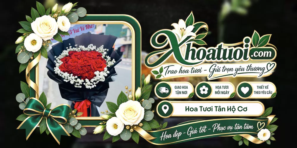 Hoa tươi Xã Tân Hộ Cơ, Đồng Tháp giao tận nơi và thiết kế theo yêu cầu