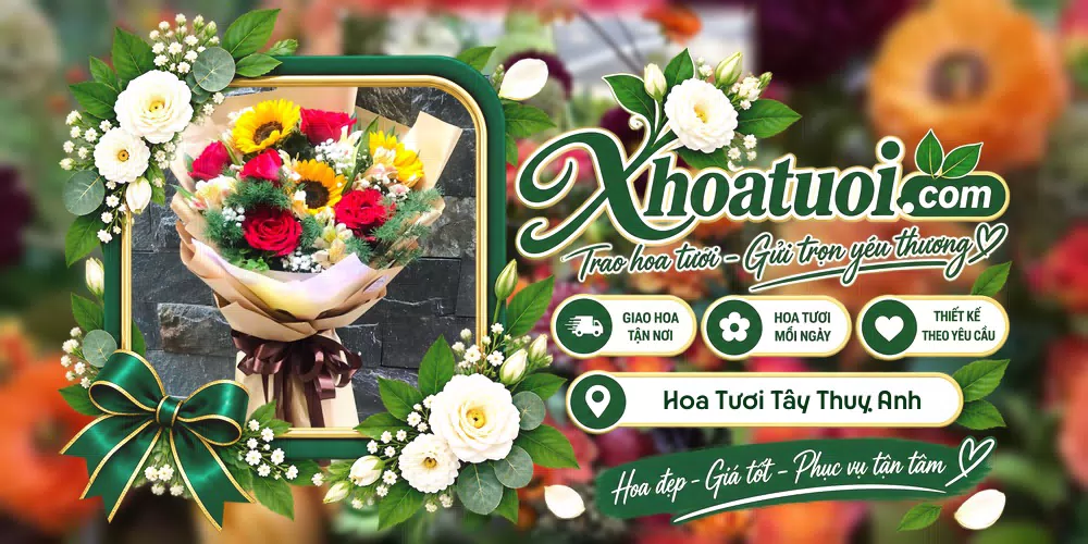 Hoa tươi Xã Tây Thuỵ Anh, Hưng Yên giao tận nơi và thiết kế theo yêu cầu