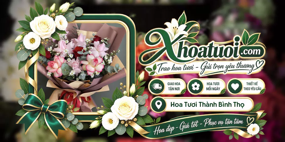 Hoa tươi Xã Thành Bình Thọ, Nghệ An giao tận nơi và thiết kế theo yêu cầu