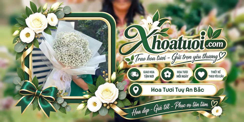 Hoa tươi Xã Tuy An Bắc, Đắk Lắk giao tận nơi và thiết kế theo yêu cầu