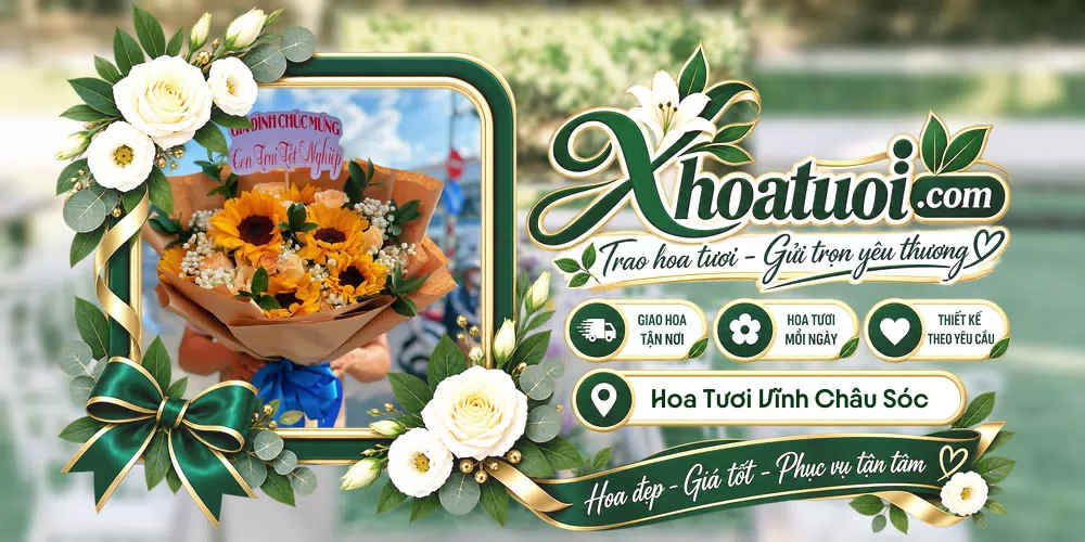 Hoa tươi Vĩnh Châu Sóc Trăng, Cần Thơ giao tận nơi và thiết kế theo yêu cầu