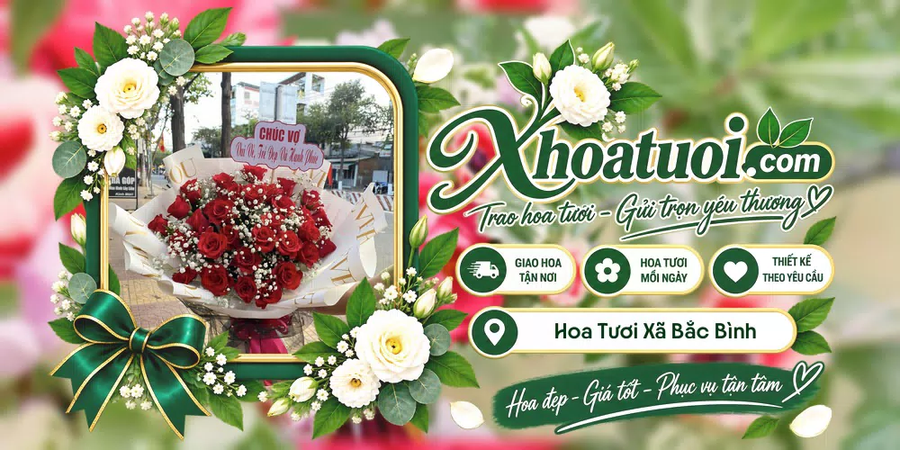 Hoa tươi Xã Bắc Bình, Lâm Đồng giao tận nơi và thiết kế theo yêu cầu