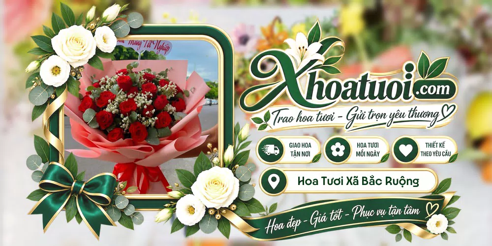 Hoa tươi Xã Bắc Ruộng, Lâm Đồng giao tận nơi và thiết kế theo yêu cầu