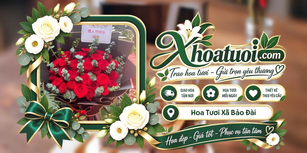 Hoa tươi Xã Bảo Đài, Bắc Ninh giao tận nơi và thiết kế theo yêu cầu