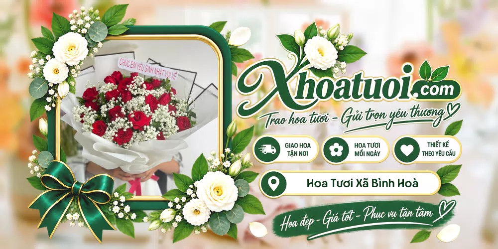 Hoa tươi Xã Bình Hoà, An Giang giao tận nơi và thiết kế theo yêu cầu