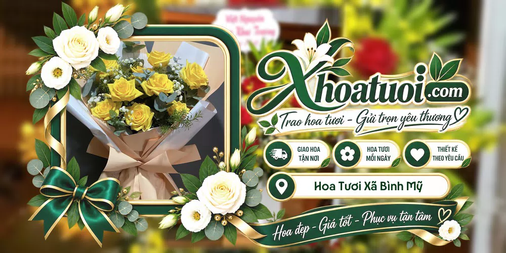 Hoa tươi Xã Bình Mỹ, Ninh Bình giao tận nơi và thiết kế theo yêu cầu