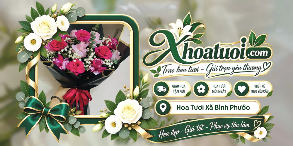 Hoa tươi Xã Bình Phước, Vĩnh Long giao tận nơi và thiết kế theo yêu cầu