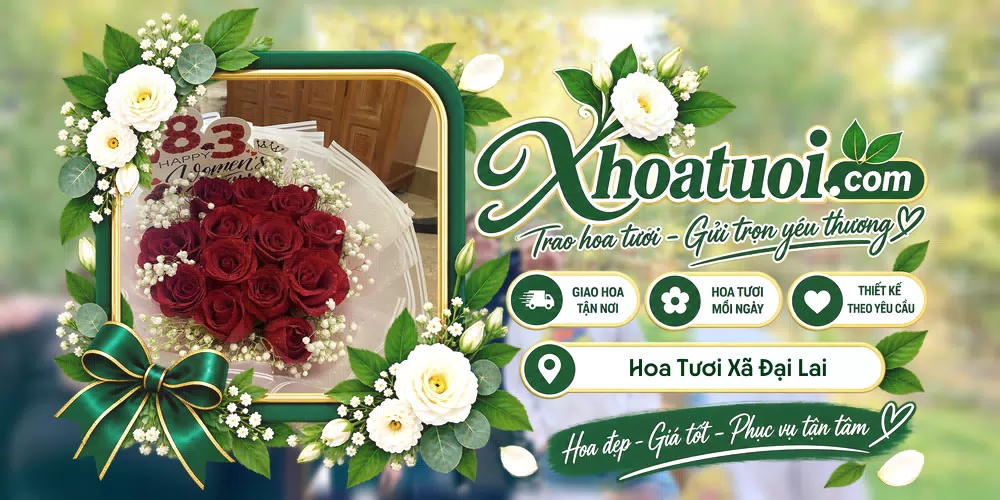 Hoa tươi Xã Đại Lai, Bắc Ninh giao tận nơi và thiết kế theo yêu cầu