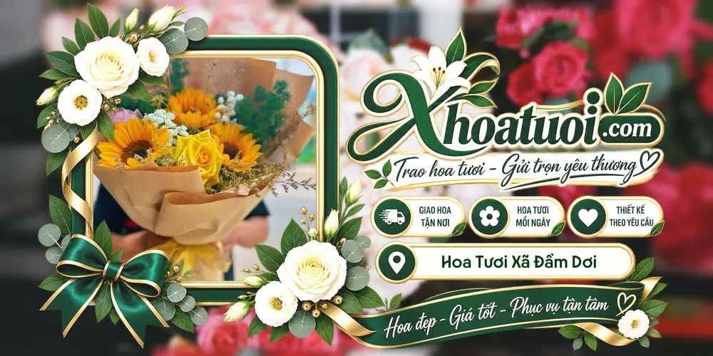Hoa tươi Xã Đầm Dơi, Cà Mau giao tận nơi và thiết kế theo yêu cầu