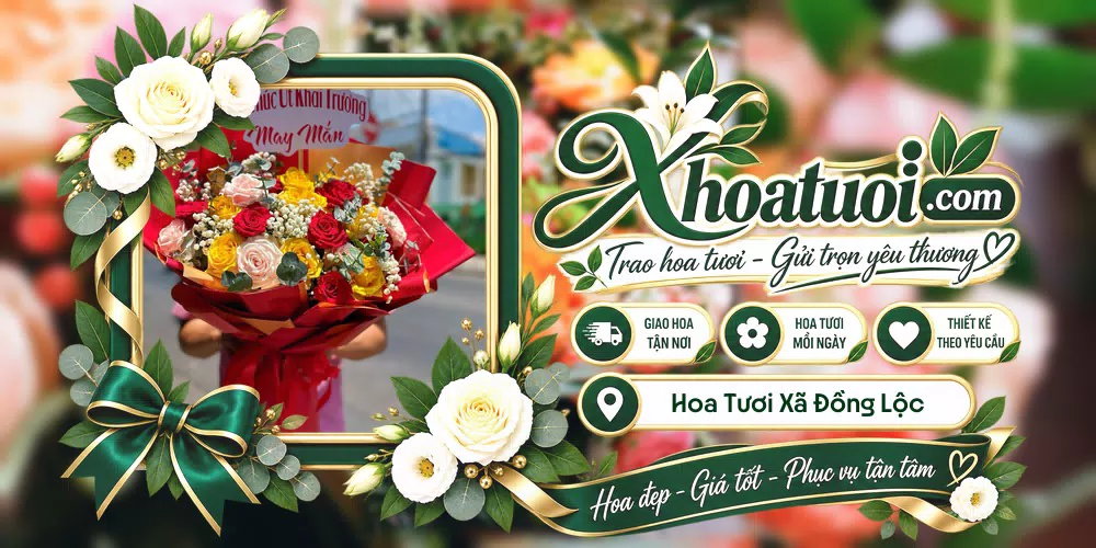 Hoa tươi Xã Đồng Lộc, Hà Tĩnh giao tận nơi và thiết kế theo yêu cầu