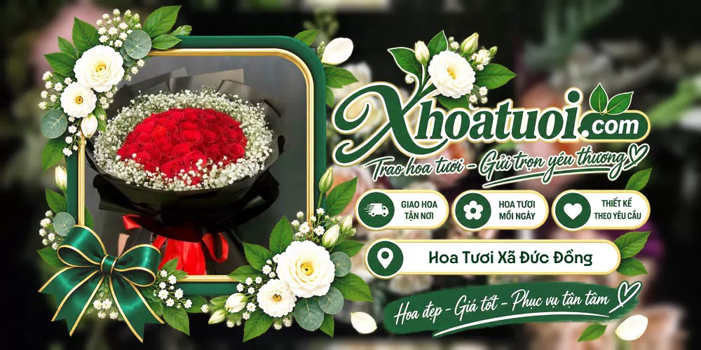 Hoa tươi Xã Đức Đồng, Hà Tĩnh giao tận nơi và thiết kế theo yêu cầu