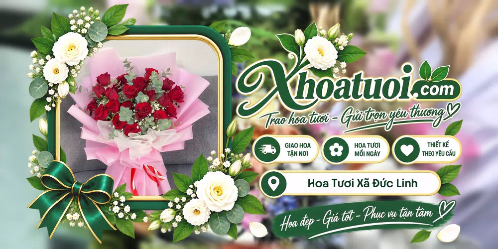 Hoa tươi Xã Đức Linh, Lâm Đồng giao tận nơi và thiết kế theo yêu cầu