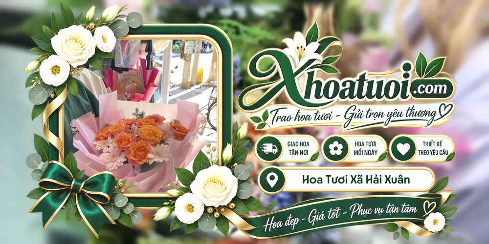 Hoa tươi Xã Hải Xuân, Ninh Bình giao tận nơi và thiết kế theo yêu cầu