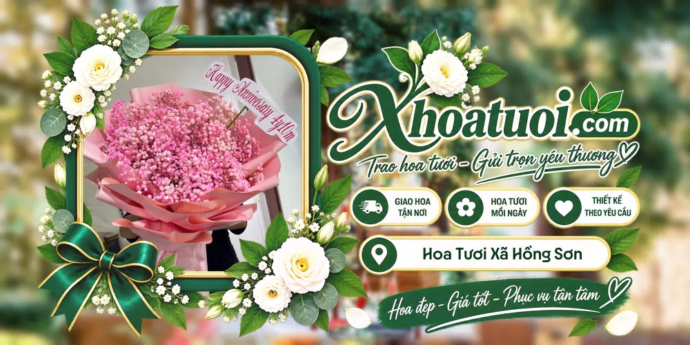 Hoa tươi Xã Hồng Sơn, Lâm Đồng giao tận nơi và thiết kế theo yêu cầu