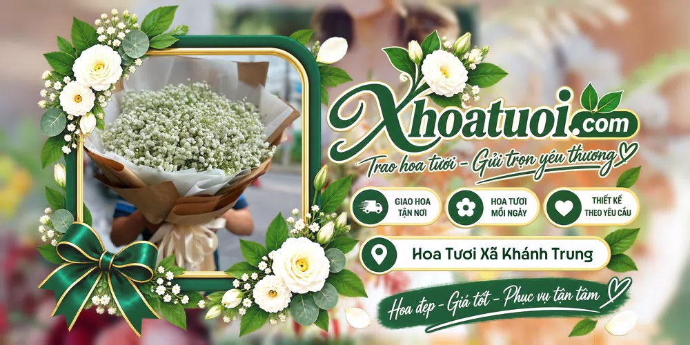 Hoa tươi Xã Khánh Trung, Ninh Bình giao tận nơi và thiết kế theo yêu cầu