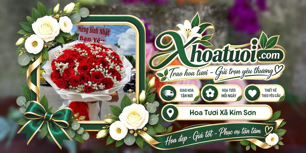 Hoa tươi Xã Kim Sơn, Đồng Tháp giao tận nơi và thiết kế theo yêu cầu