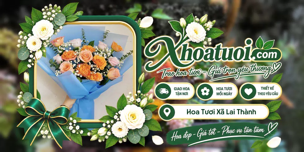 Hoa tươi Xã Lai Thành, Ninh Bình giao tận nơi và thiết kế theo yêu cầu