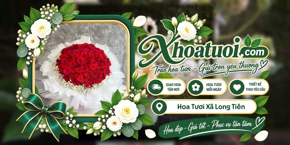 Hoa tươi Xã Long Tiên, Đồng Tháp giao tận nơi và thiết kế theo yêu cầu