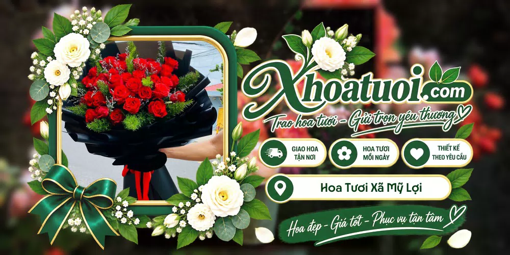 Hoa tươi Xã Mỹ Lợi, Đồng Tháp giao tận nơi và thiết kế theo yêu cầu