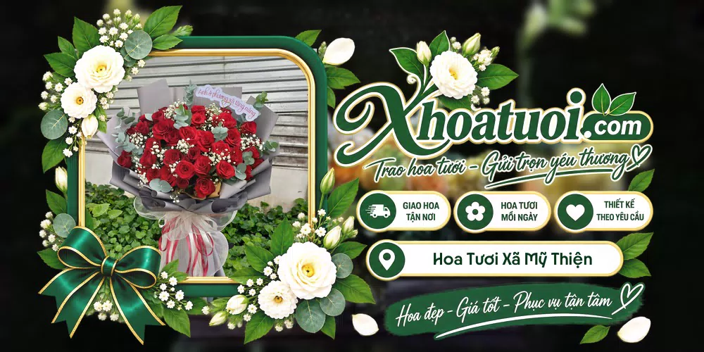 Hoa tươi Xã Mỹ Thiện, Đồng Tháp giao tận nơi và thiết kế theo yêu cầu